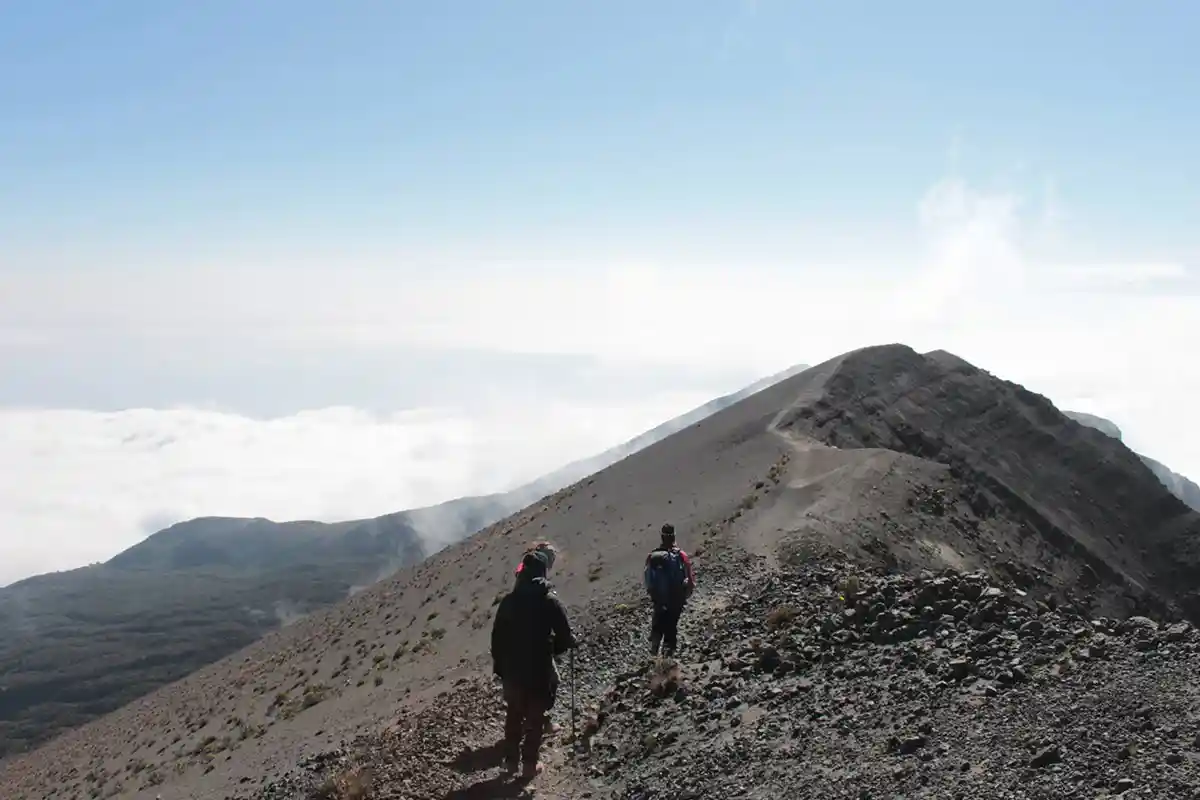 A photo capturing the scenic beauty of the Mount Meru trek route, offering valuable insights for trekkers planning their expedition.