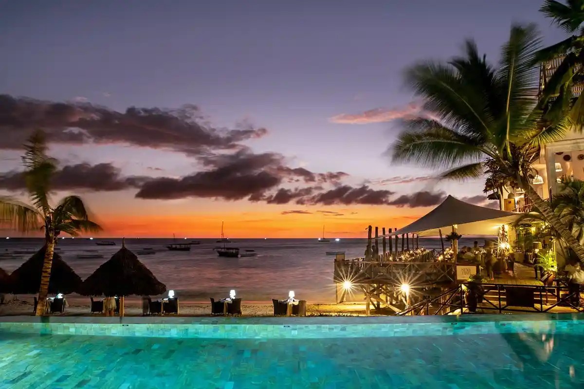 A mesmerizing view of Nungwi Beach Hotel, a must-visit destination for Nungwi Beach Accommodation in Zanzibar.
